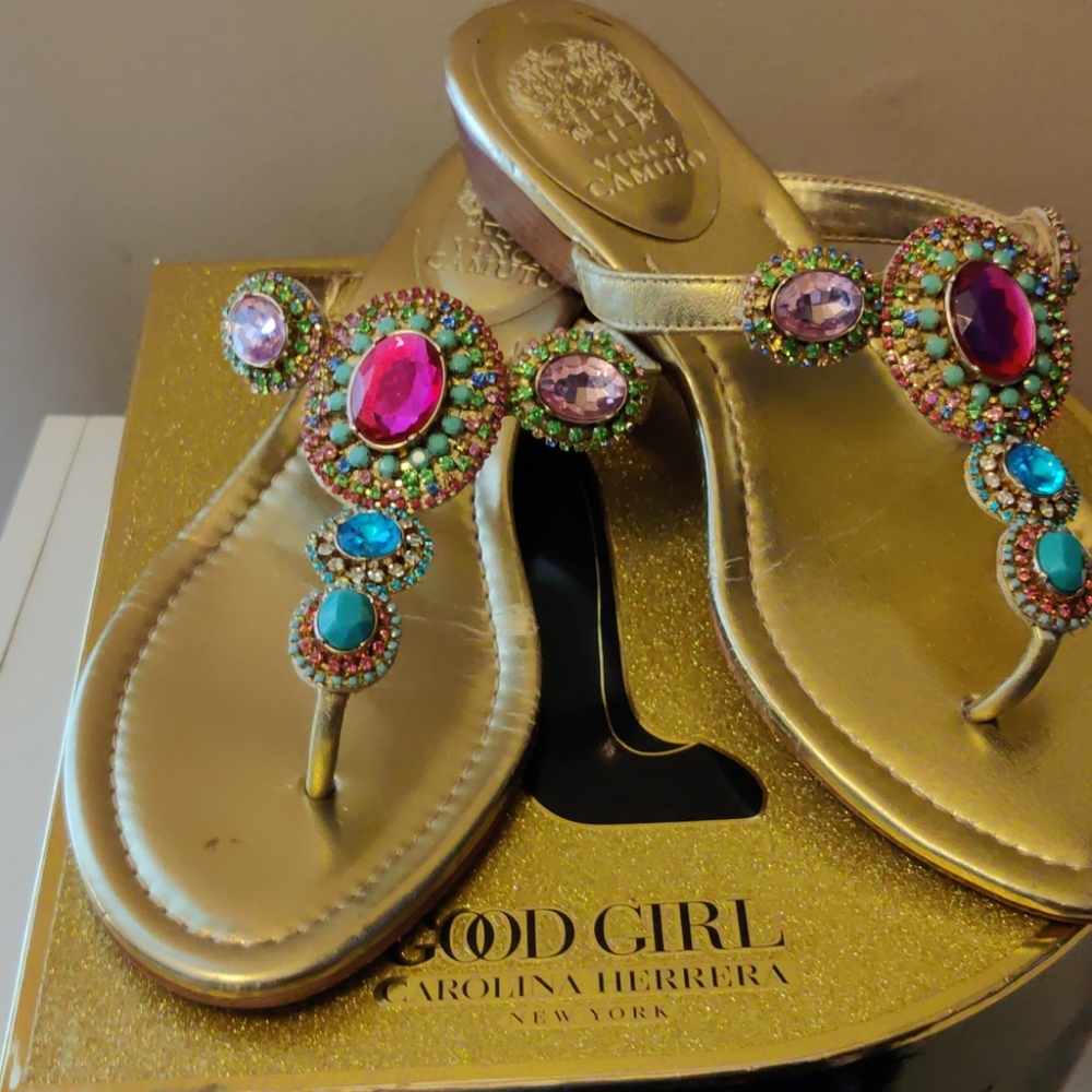 Vince Camuto Jeweled Sandals Size 8